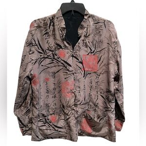 Vintage Chico’s Artwear Jacket Asian Style/Silk/Kimono Size 2/Large